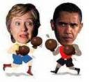 Barak Obama vs Hillary Clinton - Fight, Box, Politics